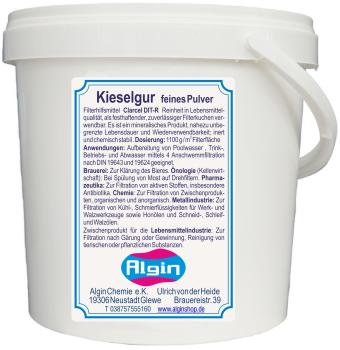 Kieselgur Parasiten-Puder Natur 1kg im 2,5 Liter Eimer